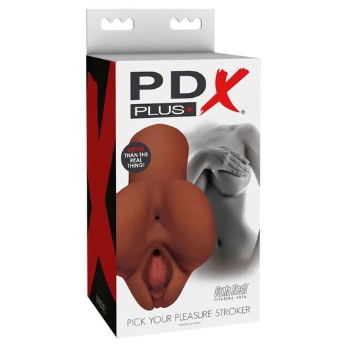 PDX PLUS - PICK YOUR PLEASURE MASTURBADOR DOBLE MARRON